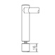 End Post - Glass Mount - 10mm Bar Railing - Profile