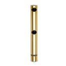 Double End Post - Glass Mount - Brass - 10mm Bar Rail