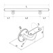 Handrail with Smooth Angle Plate Bracket - Dimensions