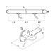 Beech Handrail Kit with Smooth Angle Plate Bracket Diagram