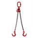 2 Leg Lifting Chain Sling with Foundry Hooks - Grade 80