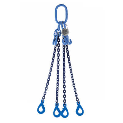 4 Leg Lifting Chain Sling with Clevis S/L Hook - Grade 100