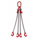 4 Leg Lifting Chain Sling with Clevis C Hooks - Grade 80