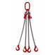 4 Leg Lifting Chain Sling with Clevis Hooks - Grade 80