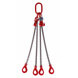 4 Leg Lifting Chain Sling with S/L Clevis Hooks - Grade 80
