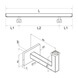 Square Handrail with Angle Plate Bracket Diagram