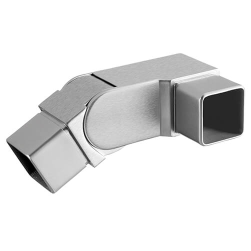 Square 90° Adjustable Connector - Left - Stainless Steel