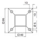 Wall Mount Square Flange Fixing - Dimensions