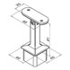 Square Adjustable Flat Handrail Saddle - In-Line - Dimensions