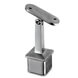 Square Adjustable Flat Handrail Saddle - In-Line - Stainless Steel