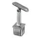 Square Adjustable Tubular Handrail Saddle - In-Line - Stainless Steel