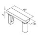 40x10mm Square Balustrade End Cap - Dimensions