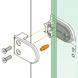 Security Pin for Glass Clamp Diagram