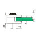 Glass Clamp - Square - 8mm to 12.76mm - Profile