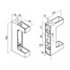 Baluster Bracket Dimensions - Square Line 60x30 Balustrade