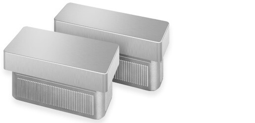 End Caps - Square Line 60x30 - Stainless Steel