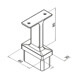 Flat Handrail Saddle Dimensions - Square Line 60x30
