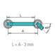 45 Degree Post Adapter - 6mm Bar Railing - Profile