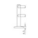Double End Post Bracket - 6mm Bar Railing - Profile