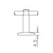 6mm Mid Post Bracket - Bar Railing - Profile