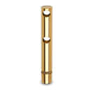 Double Mid Post - Glass Mount - Brass Finish - 6mm Bar Rail