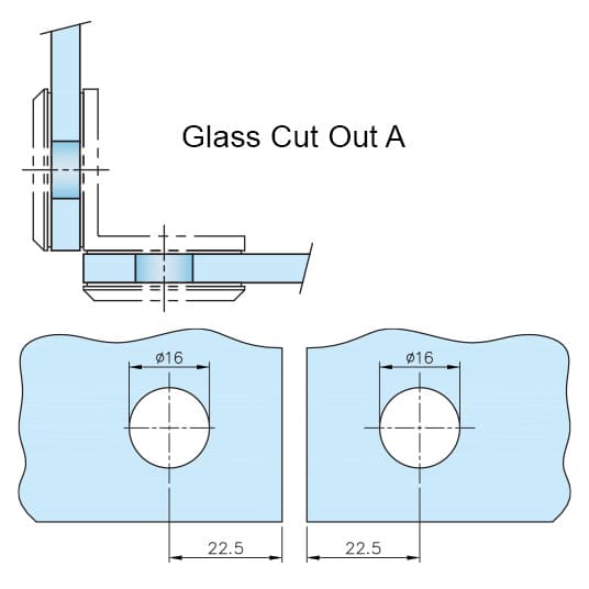 90 Degree Glass Clamp - Glass Drilling