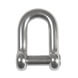 D Shackle with Hexagon Pin - Stainless Steel