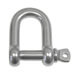 D Shackle with Screw Pin - Stainless Steel