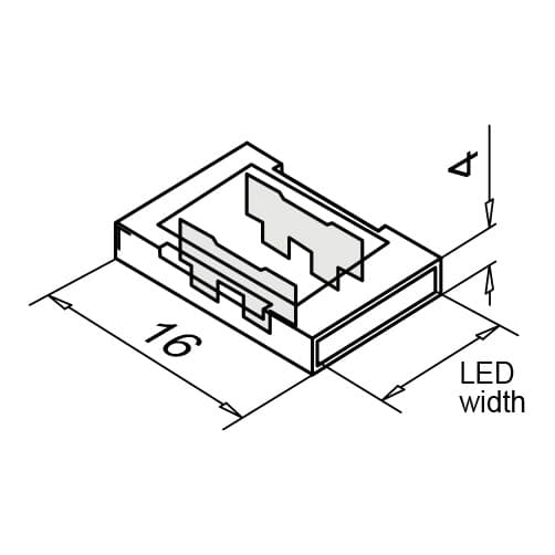 LED Strip Connector - Dimensions