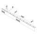 LED Handrail Strip Lights - Mod 70 Dimensions