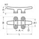 Low Flat Cleat - 4 Hole - Diagram