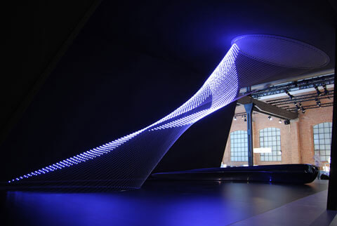 Zaha Hadid Wire Sculpture for Swarovski Crystal