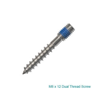 M8 x 12 Dual Thread Screw - Stainless Steel