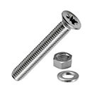 Pozi Countersunk Machine Screw with Nut and Washer