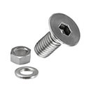 Allen Countersunk Machine Screw with Nut and Washer