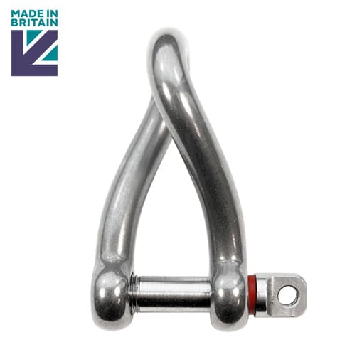 Stainless Steel Long Twist Shackle with Shake Proof Pin