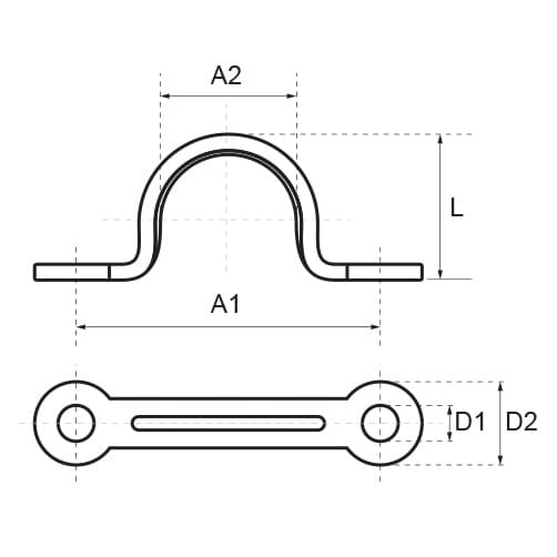Strip Lacing Eye Stainless Steel Diagram