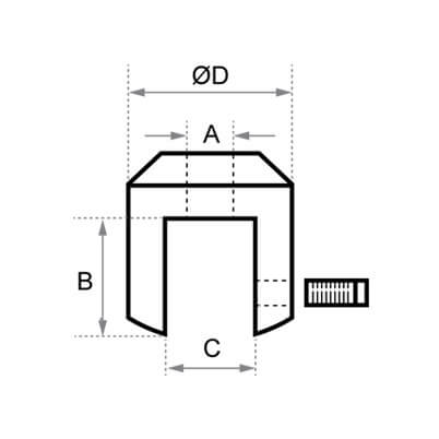 Vertical Shelf Holder Dimensions - 3mm x M10 Posilock Display System