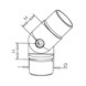 Tube Connector - Adjustable Elbow - Dimensions