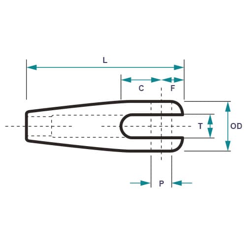 Architectural Adjuster Fork - Dimensions
