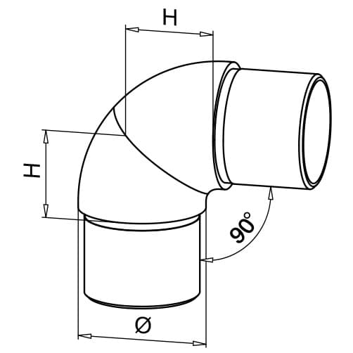 Adjustable Tube Connector - Dimensions