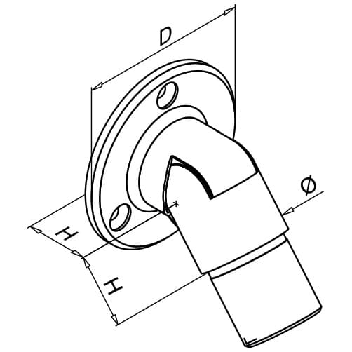 Adjustable Wall Flange - Dimensions