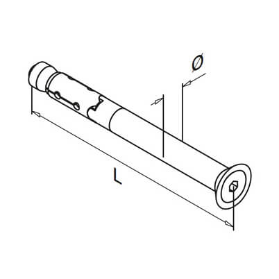 High Performance Anchor Bolt With Hex Head Diagram
