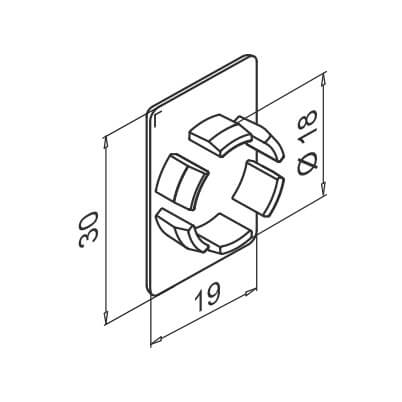 Anchor Plug - Dimensions - Easy Glass Wall