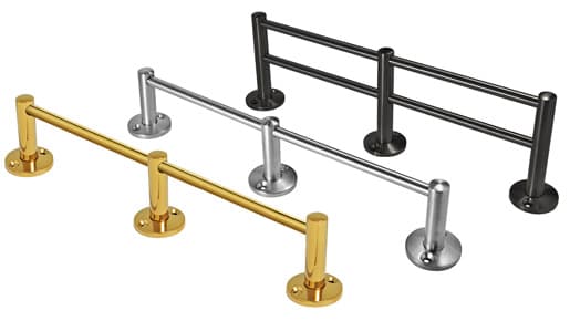Stainless Steel, Polished Brass and Anthracite Black Finishes