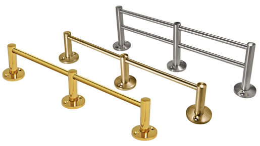 Stainless Steel, Polished Brass and Matt Brass Finishes