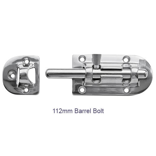 Barrel Bolt - 112mm - Stainless Steel