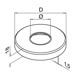 Cover Cap for Tubular Floor Glass Clamp - Dimensions