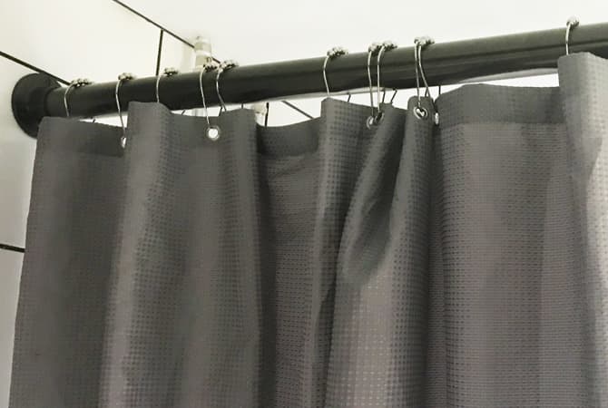 Anthracite Black Shower Curtain Rail