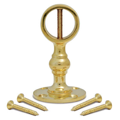 Rope Handrail Bracket with Mounting Screws - Brass